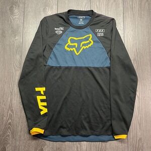 Fox Racing 180 Y2k Motocross Jersey Size Medium M Black Blue Streetwear Thermal
